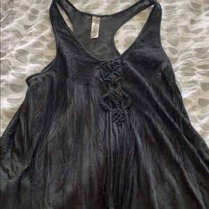 Free People Black Boho Tunic Tank